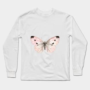 Butterfly flutter - soft peach Long Sleeve T-Shirt